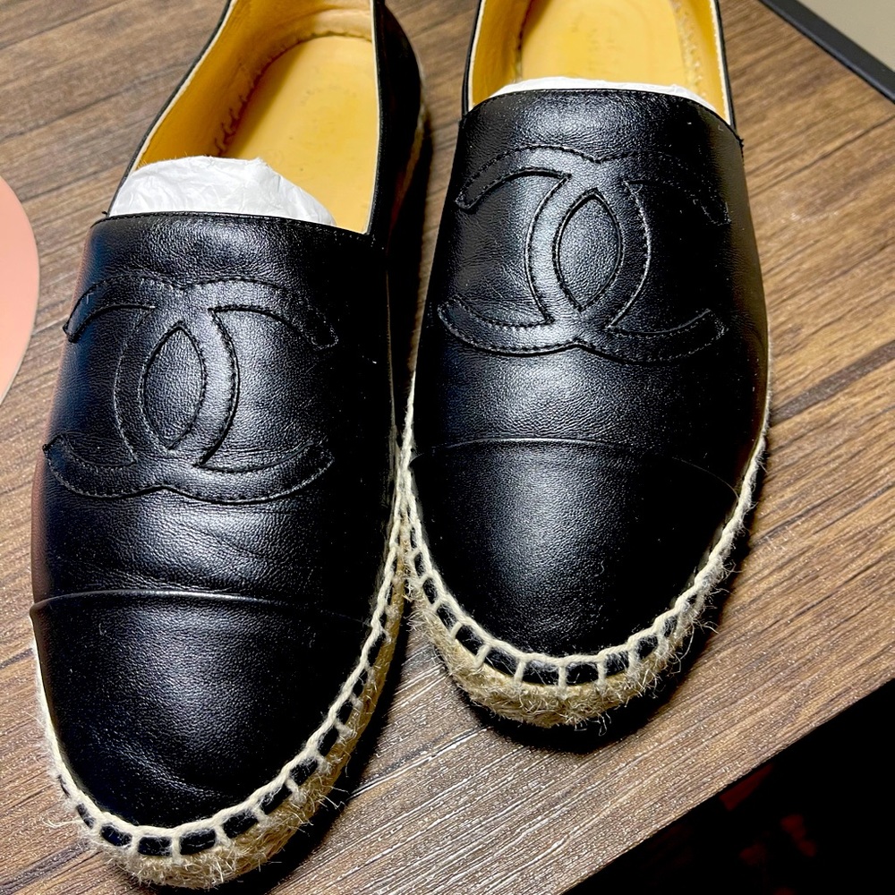 Chanel Black Espadrilles